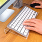 Clear Acrylic Tilted Computer Keyboard Holder With Non-slip Strip