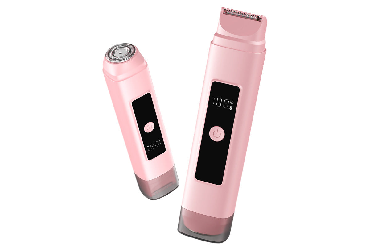 2 In 1 Dual Head Shaver Electric Bikini Trimmer With LED Display For Women