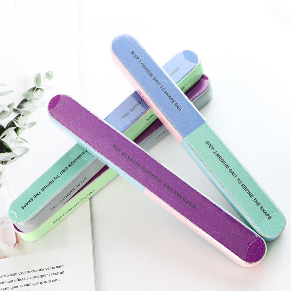 5 Pack 7 Way Multi Function Nail Buffer for Polishing Nail Buffing Tool for Home or Salon