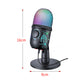 2Pcs USB Gaming Live Microphone with RGB Luminous