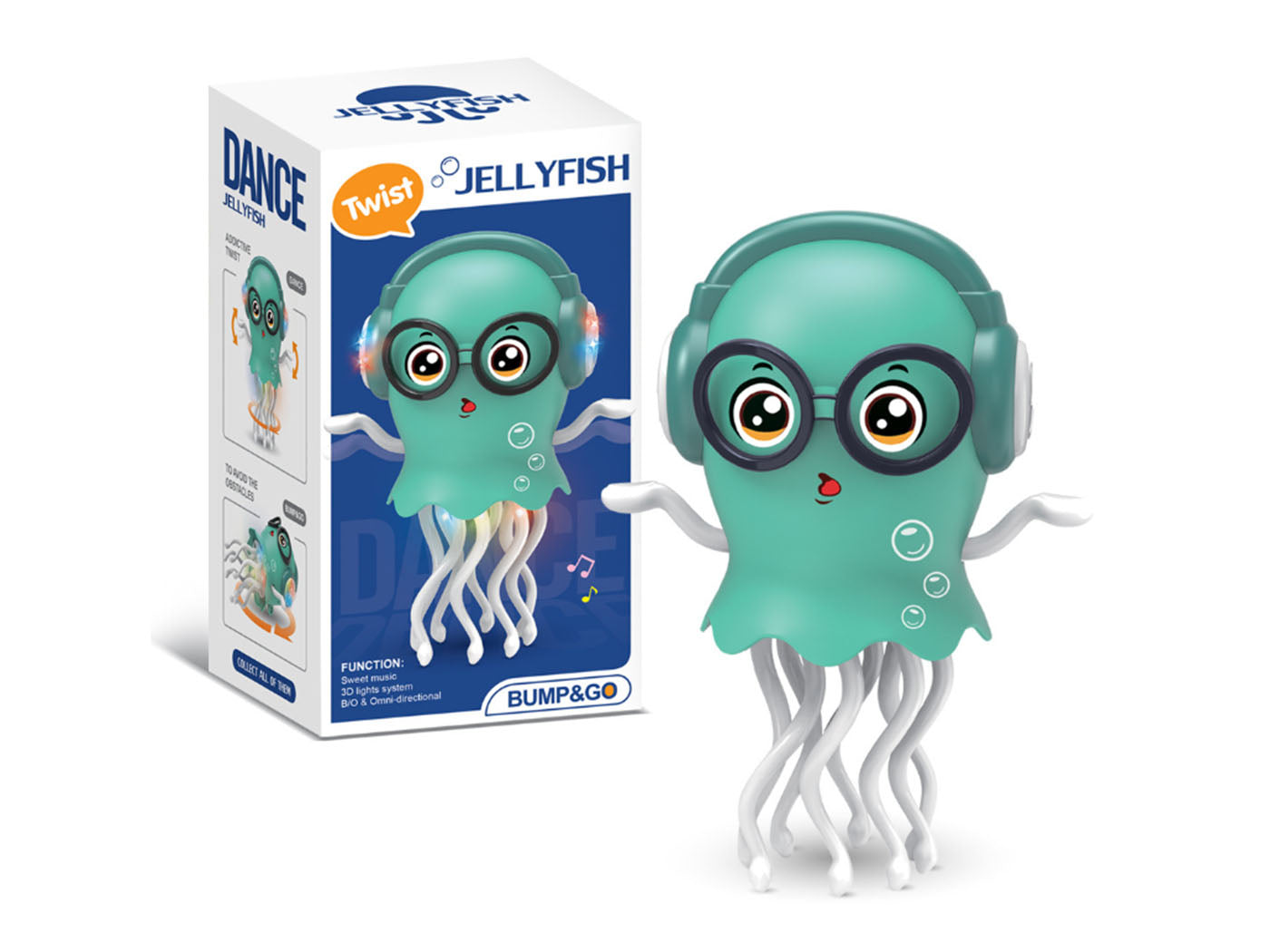 Dancing Jellyfish Toy Crawling Jellyfish  Dancer Tummy Time Music Toy