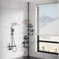 6 Tier Telescopic Shower Caddy Corner Carbon Steel Corner Shelf for Bathroom Kitchen