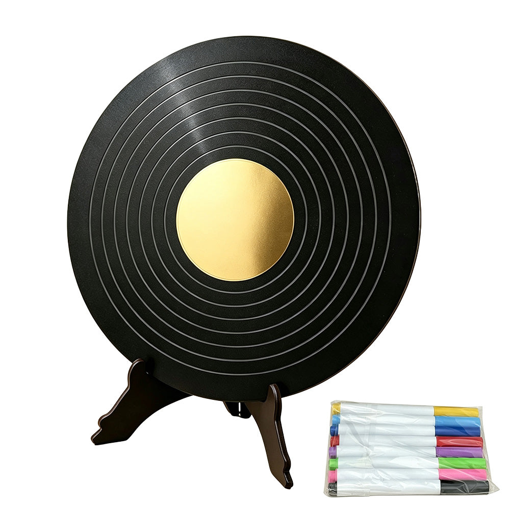 Vintage Vinyl Record Birthday Display Board Desktop Party Sign