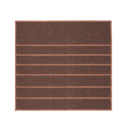 7Pcs Self-Adhesive Imitation Linen Non-Slip Stair Tread Carpet Mat