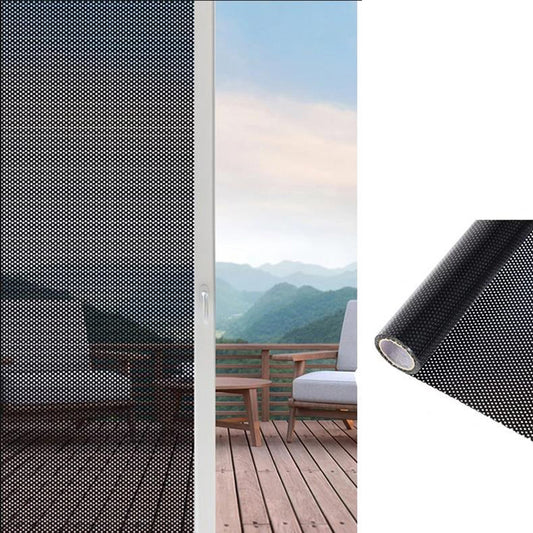 Black One Way Vision Perforated Tint Car Window Graphics Privacy Film