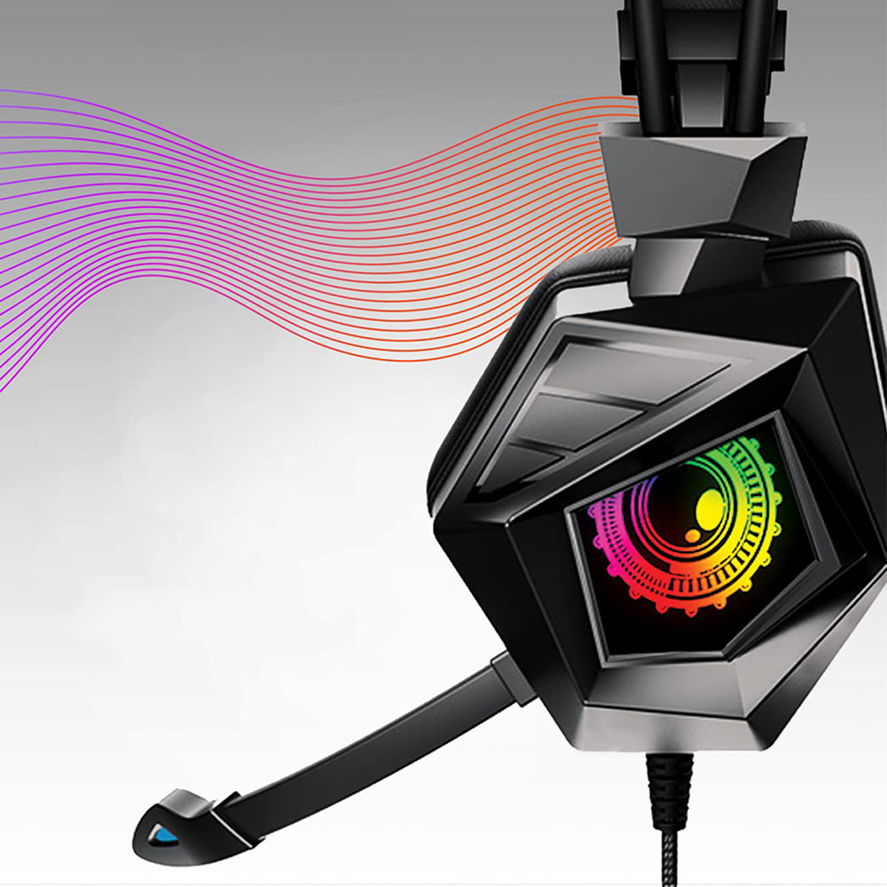 Wired RGB Gaming Headset with Microphone 3.5mm USB for PC PS5 Xbox