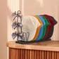 2 Pack Metal Hat Organizer Racks for 8 Caps and 3 Glasses Each