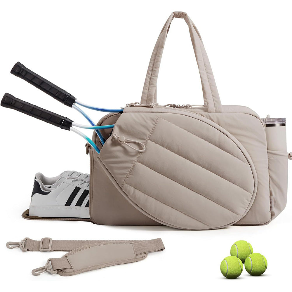 Womens Tennis Gym Bag Sports Tote Fits Two Rackets with Shoe Compartment