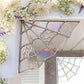 2Pcs Spiderweb Door Topper Door Frame Ornament Spider Web Stained Faux Glass Window Wall Hanging