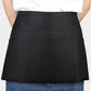 2Pcs Short Half Waist Kitchen Apron with 3 Front Pockets
