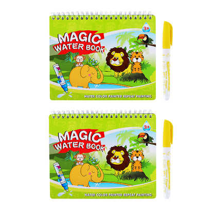 2Pcs Magic Water Drawing Doodle Coloring Book with Pen
