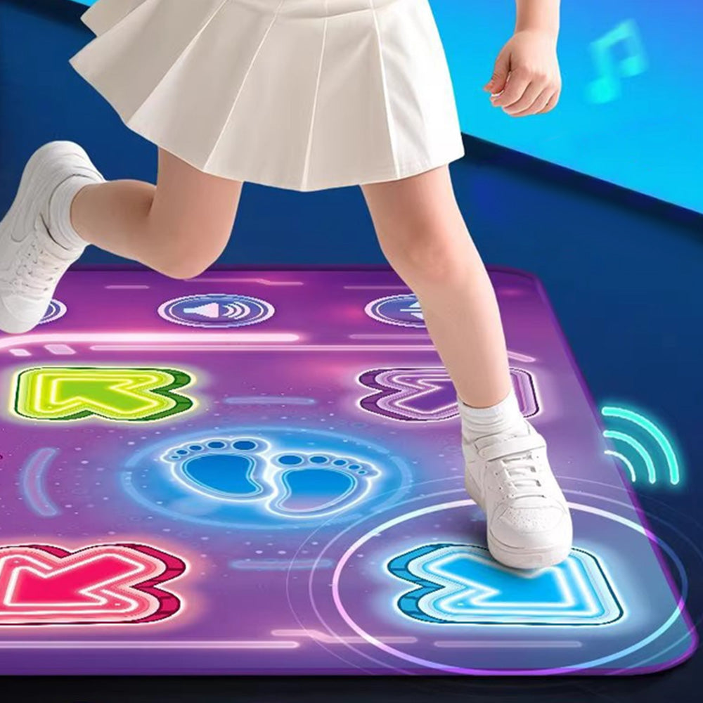 Rechargeable Dance Mat with 5 Modes Electronic Music Dance Pad for Living Room and Game Room