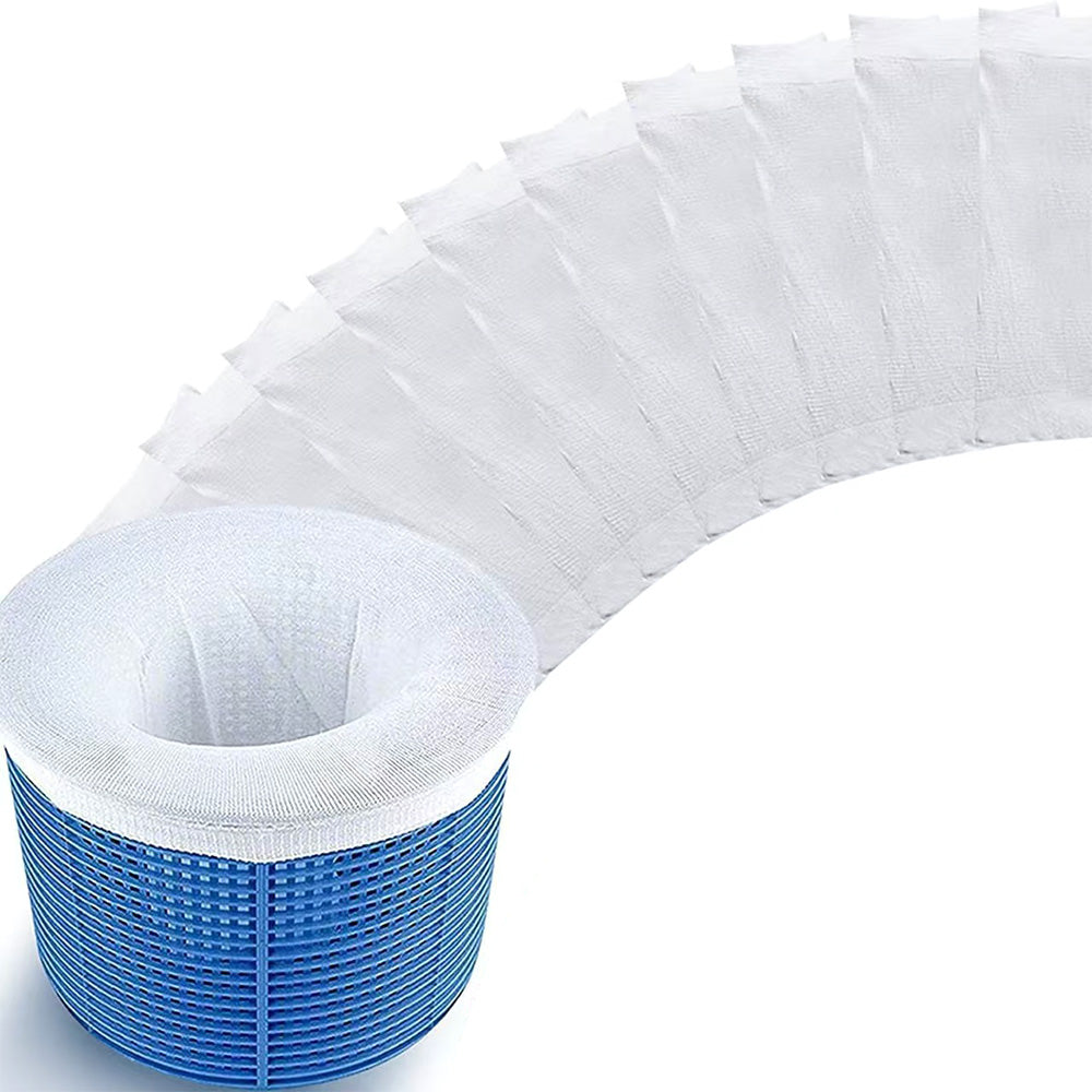 30 Pack 22cm Stretch Fine Mesh Pool Skimmer Filter Socks Reusable