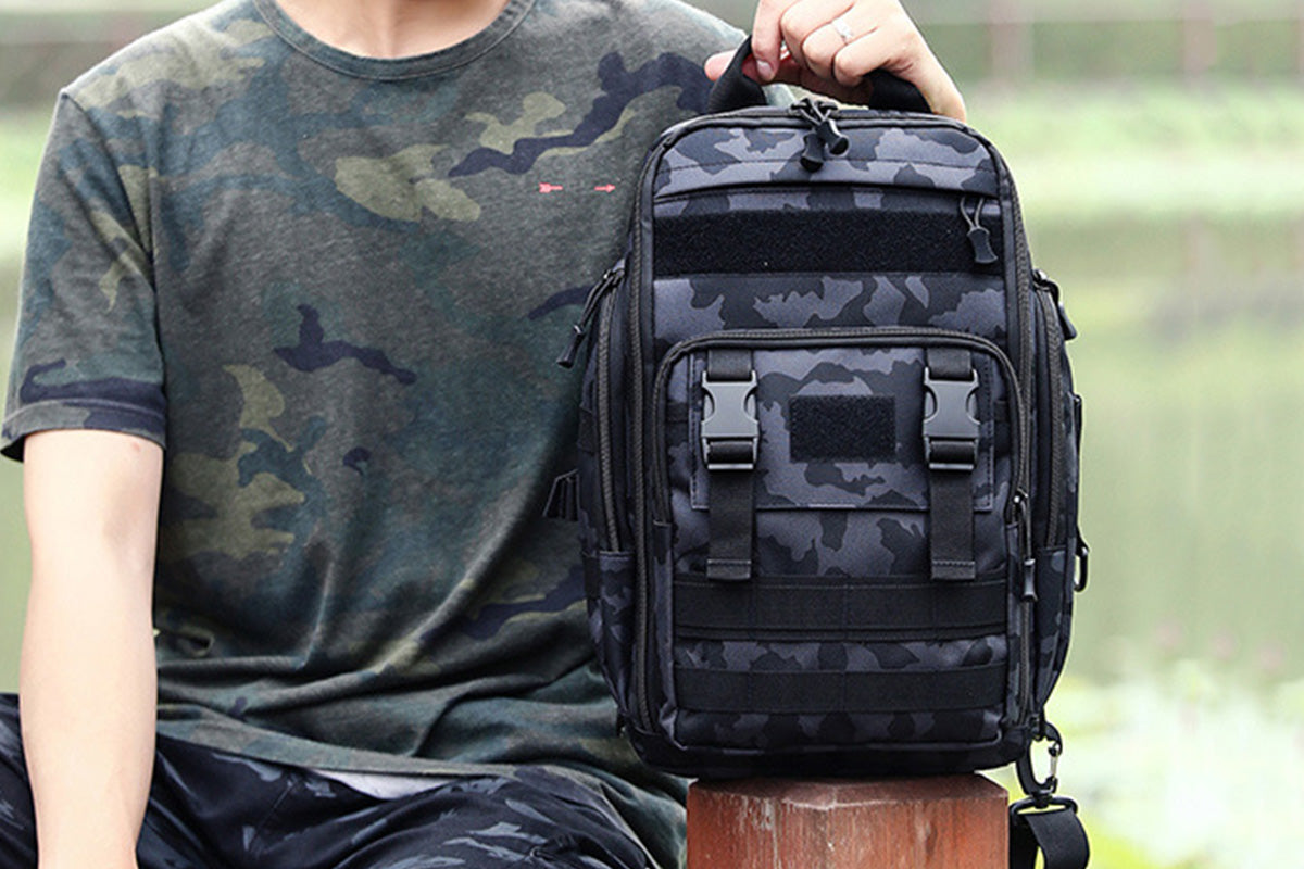 Fishing Tackle Backpack With Rod Holder Outdoor Shoulder Fishing Gear Bags