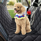 Water Resistant Dog Car Seat Cover Hammock Back Seat Protector with Mesh Window 2 Storage Pockets