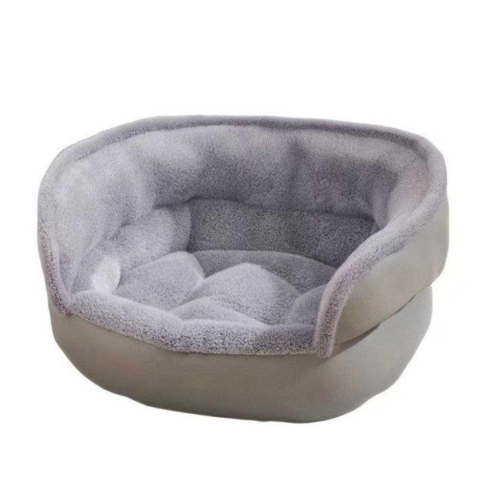 Soft Dog Bed for Indoor Anti Slip Pet Bed for Small Medium Dog Cat-Grey