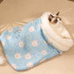 Warm Sherpa Pet Sleeping Bag Pet Sleep Sack Comfortable Pet Bed Bag