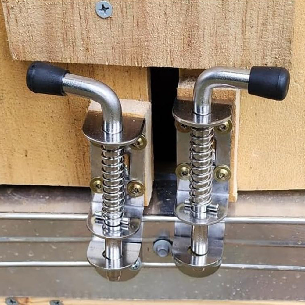 8 Pcs Galvanized Iron Spring Bolt Latches 1.2 cm Dia 16.5 cm Long