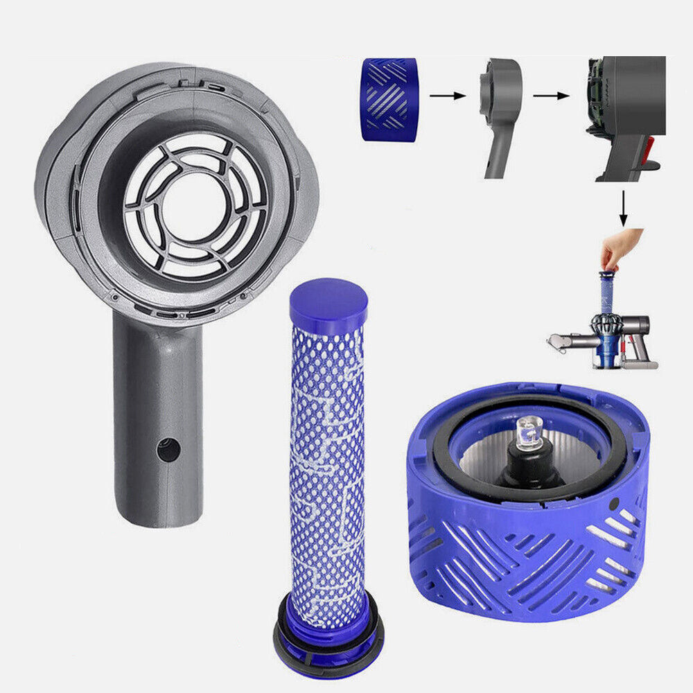 Motor Rear Cover Pre and Post HEPA Filter Kit for Dyson V6 DC58 DC59 DC61 DC62 DC74 Vacuum Cleaner