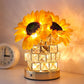 3-Color Dimming Wireless Sunflower Lamp Rechargeable Touch Table Light