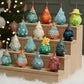 24 Days Christmas Advent Calendar Sea Glass Effect PVC Gnome Tree Decorations
