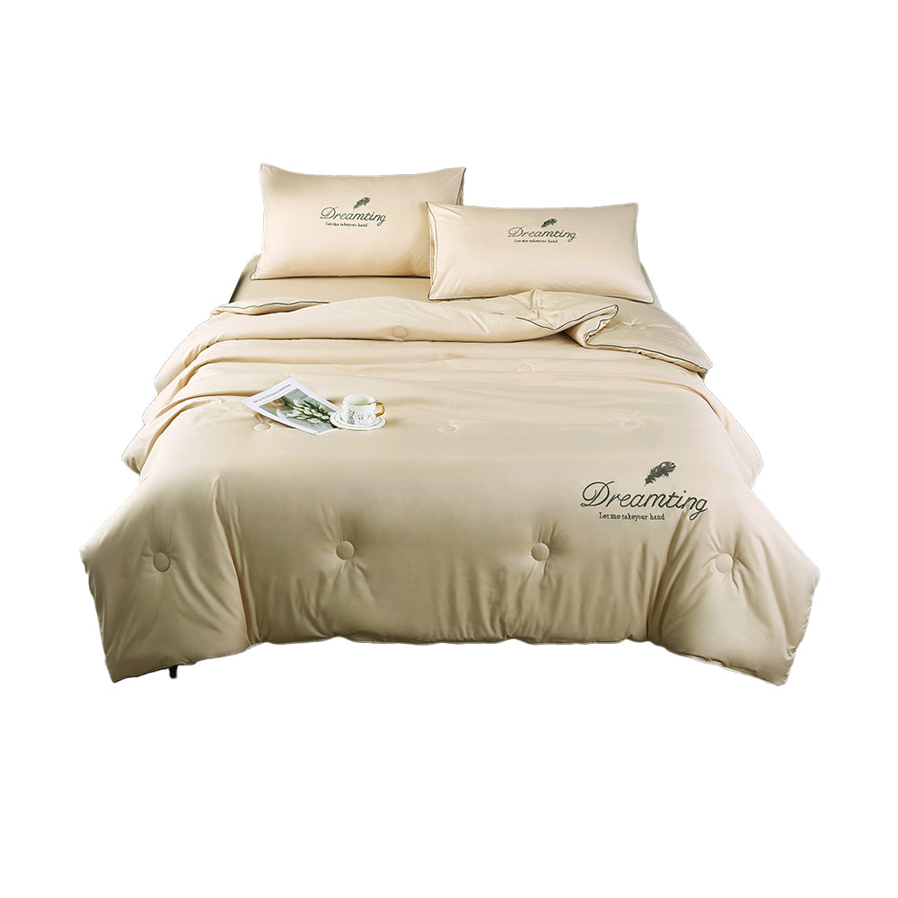 Summer Cool Feeling Quilt Bed Sheets and Pillowcases Set