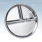 Stainless Steel Portion Control Divided Plate Balanced Lunch Meal Tray