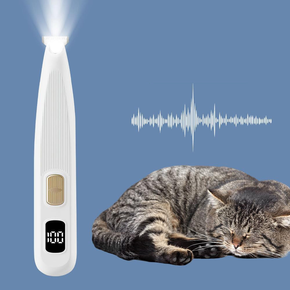 Dog Paw Trimmer LED Light Digital Display Pet Groomer for Cats Dogs