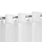 No Hook Shower Curtain with Snap-in Liner and See Through Top Window