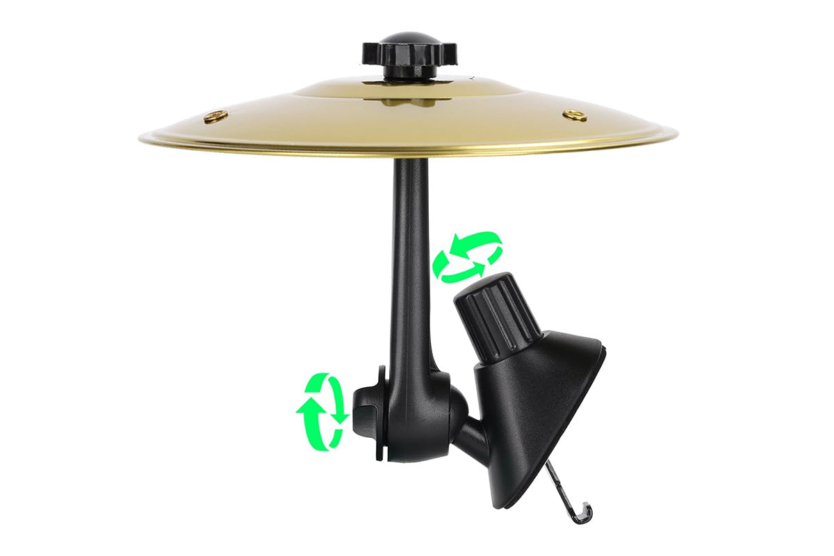Car Air Vent Mini Drum Cymbal Set with Drum Stick Musical Gadget for Drummers