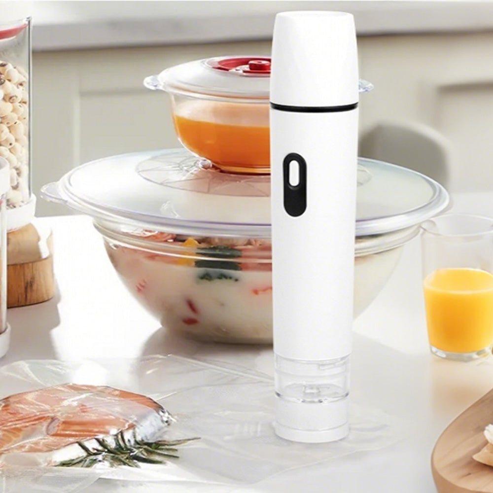 Portable Compact Vacuum Sealer for Food Storage with 15 Reusable Vacuum Bags