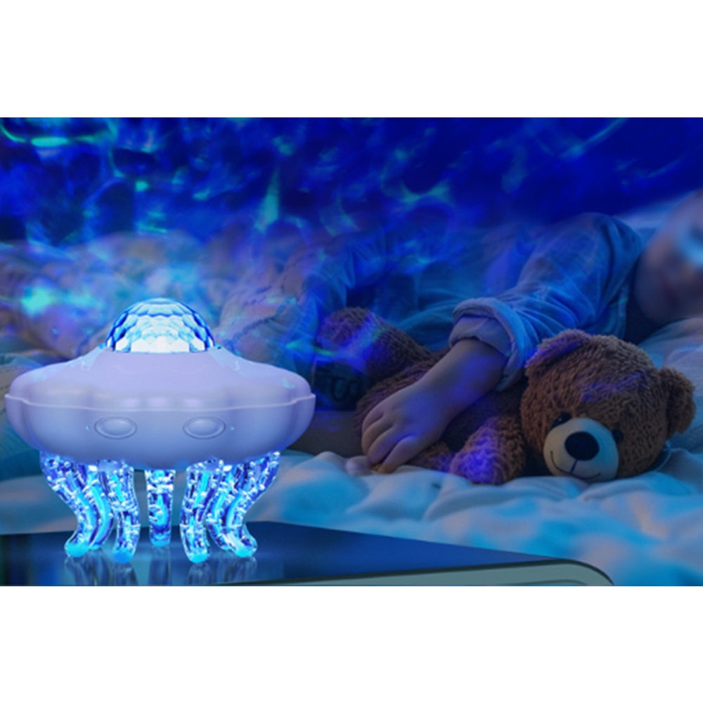 3in1 Jellyfish Wave Projection Night Light with Music for Bedroom Birthday Gift