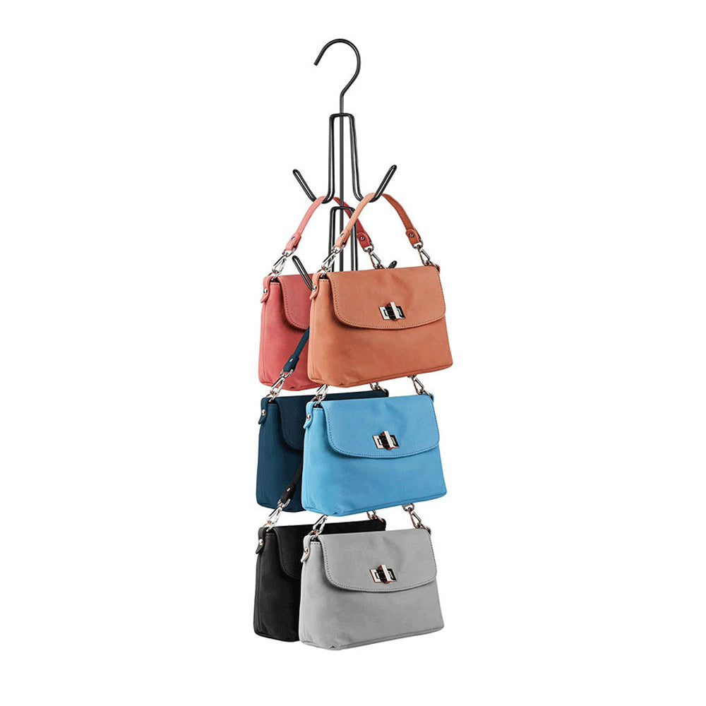 4Pcs Metal Rotatable Hanging Bag Holder for Closet