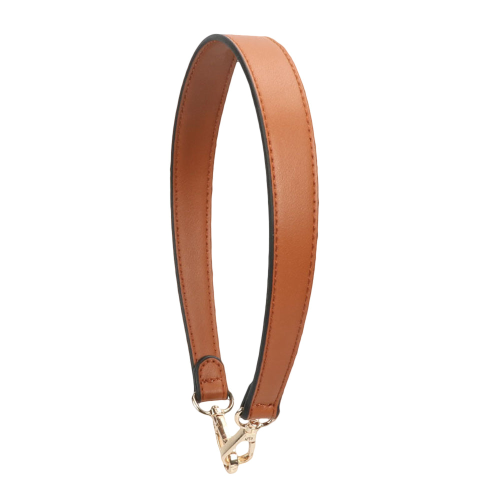 Faux Leather Handbag Shoulder Strap Replacement Accessory-Brown