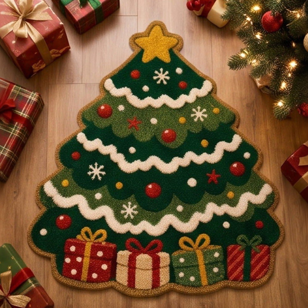 Soft Christmas Velvet Floor Mat-Style 2