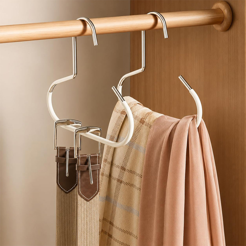 8 Pcs Iron Ring Hat Storage Hooks for Closet No-Drill Cap Scarf and Bag Hangers