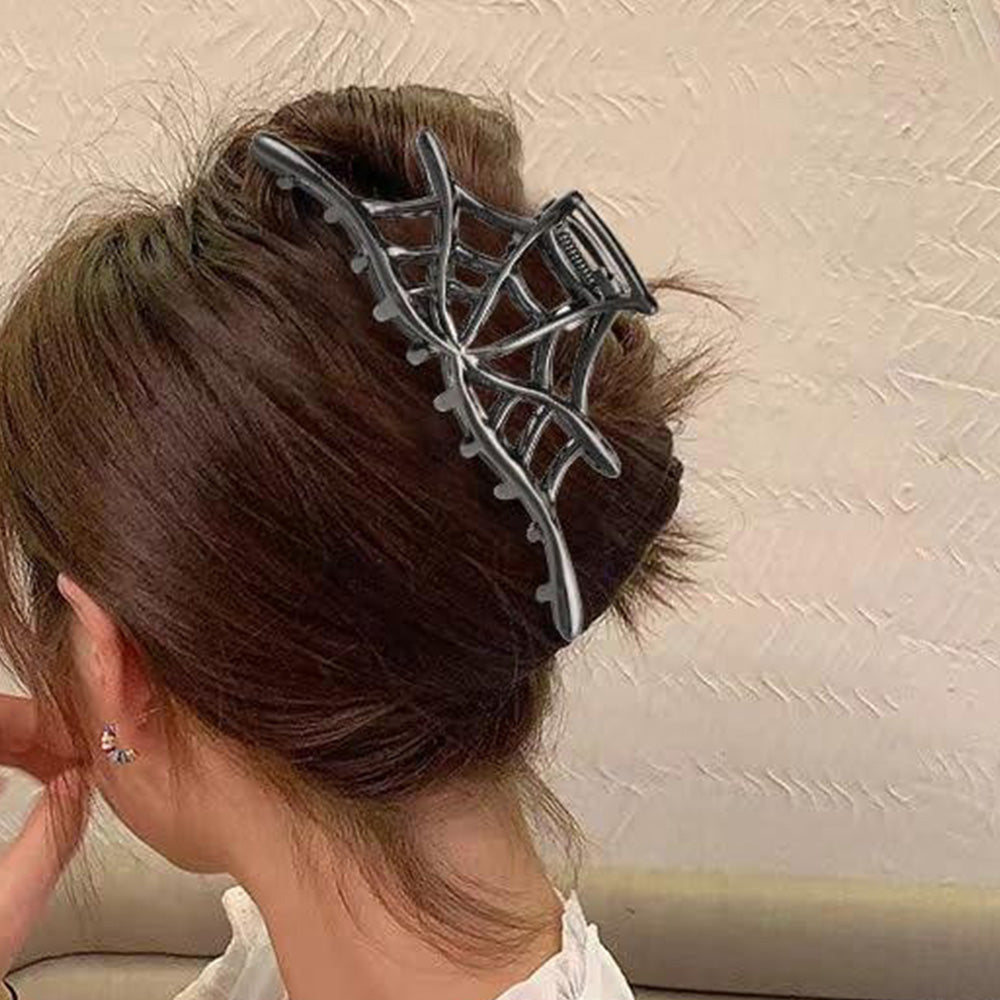 3 PCS Halloween Hair Claws Unique Bat Spider Skull Hair Clips for Women