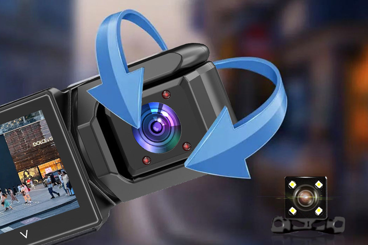 3 in 1 Dash Cam Mini Dash Camera for Cars with Night Vision and Loop Recording