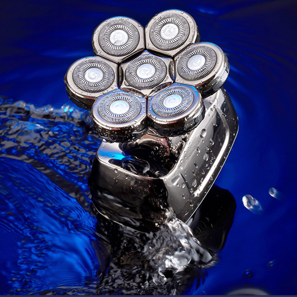 2Pcs 6 in 1 Head Shavers for Bald Men Electric Razor with LED Display Dry and Wet