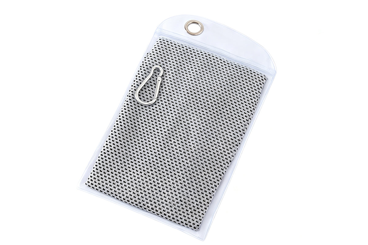 4pcs 100x30cm Reusable Cooling Towels with Storage Bag Carabiner