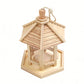 Hanging Bird Feeder House Wooden Parrot Feeding Station Bird Feeding Box