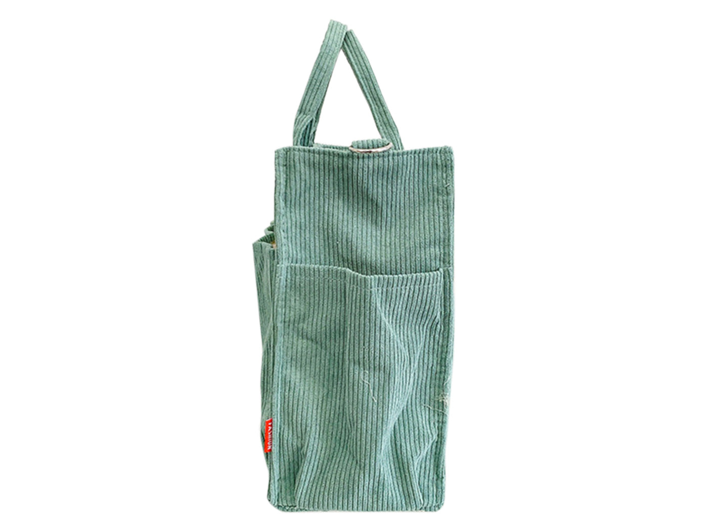 Corduroy Tote Bag Zipper Shoulder Bag Corduroy Crossbody Bag Square Handbag