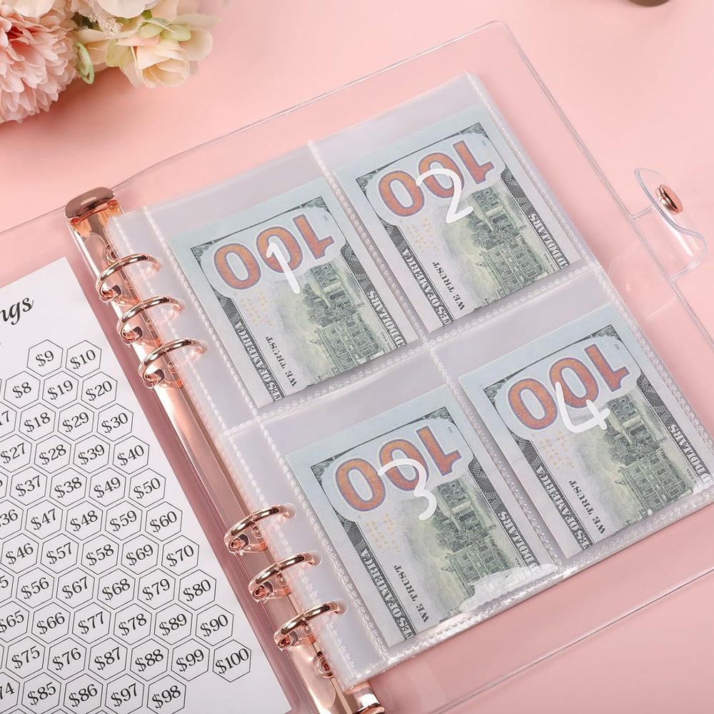 100 Envelopes Money Saving Challenge Binder Budget Planner Book