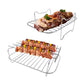 Stainless Steel Dual Basket Grill Sticks Air Fryer Accessories for Ninja DZ201 DZ401