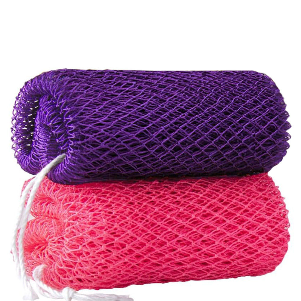 2PCS African Net Sponge Body Scrubber for Exfoliating and Bathing