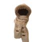 3-in-1 Winter Warm Plush Hooded Scarf Hat and Gloves