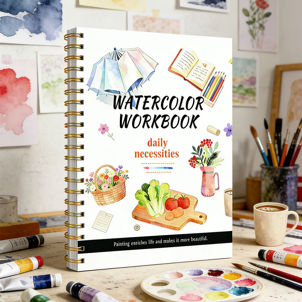 Watercolor Paper Workbook for Beginners Students and Adults
