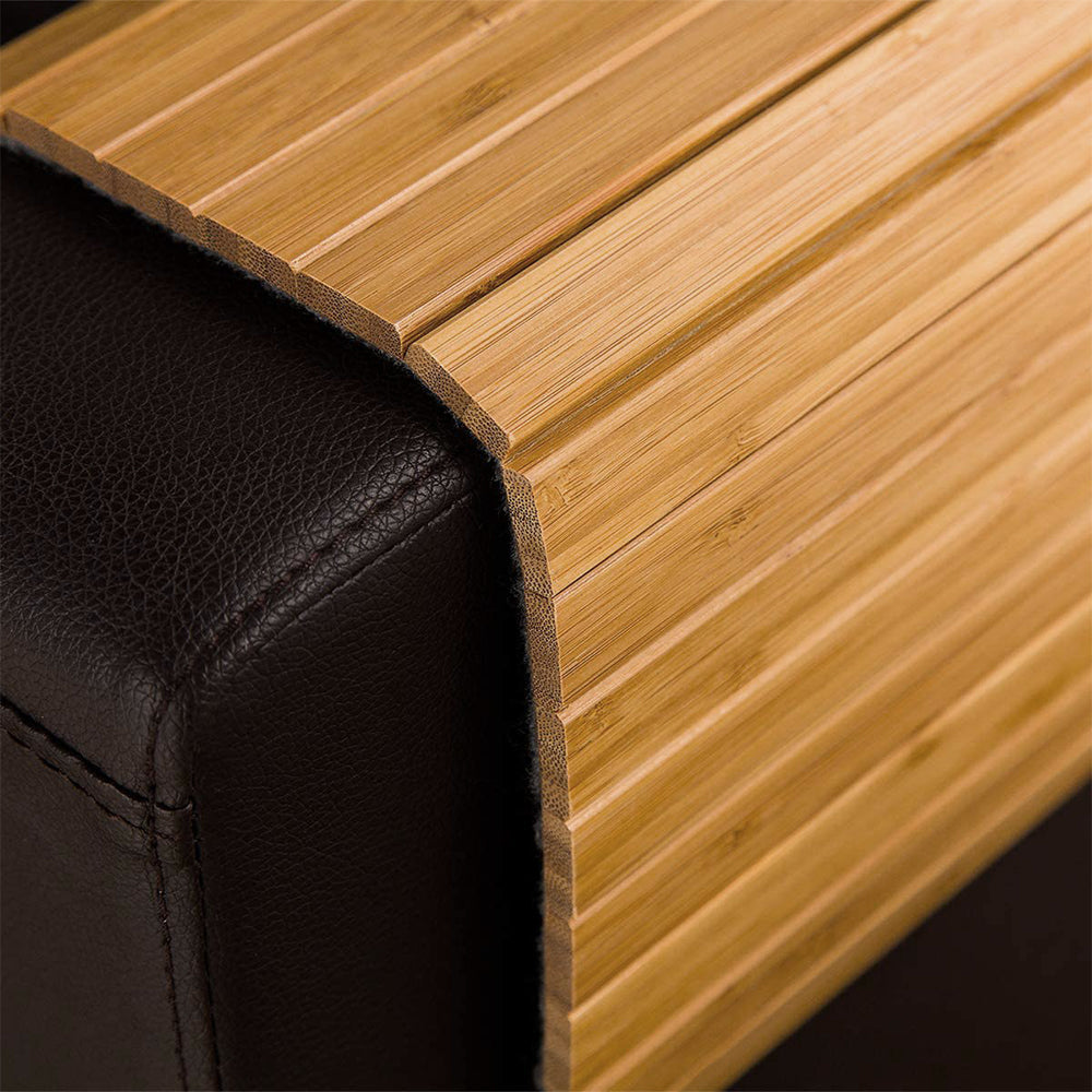 Flexible Wooden Sofa Arm Tray Serving Table Armchair Tray Foldable Armrest Protector