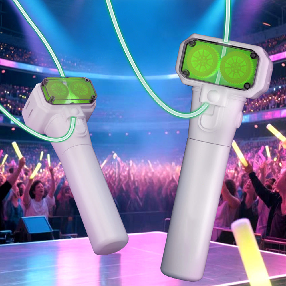 Handheld Double Wheel Rope Launcher Glow In the Dark Lasso Loop Fidget Toy