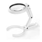 2Pcs Stand Handheld Foldable Magnifier with LED Light
